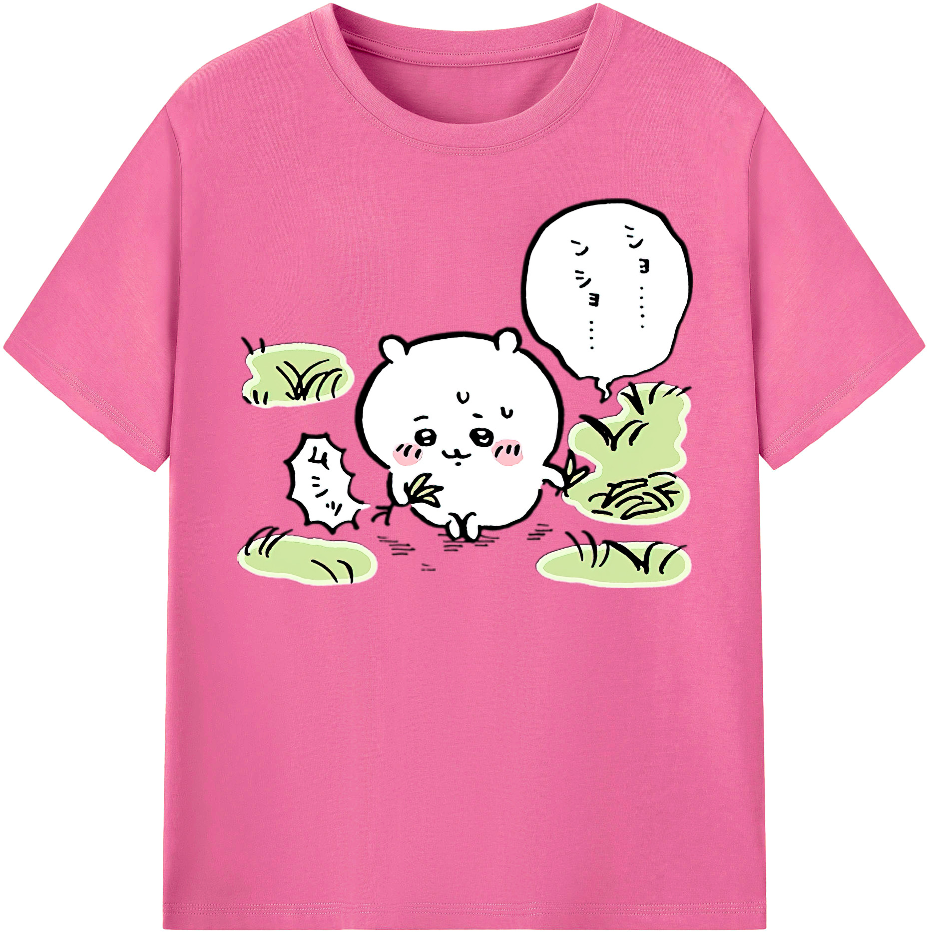 （画像用） ちいかわ ちいかわ Chii-kawa chiikawa レディースカジュアルプリントTシャツ（綿100％）